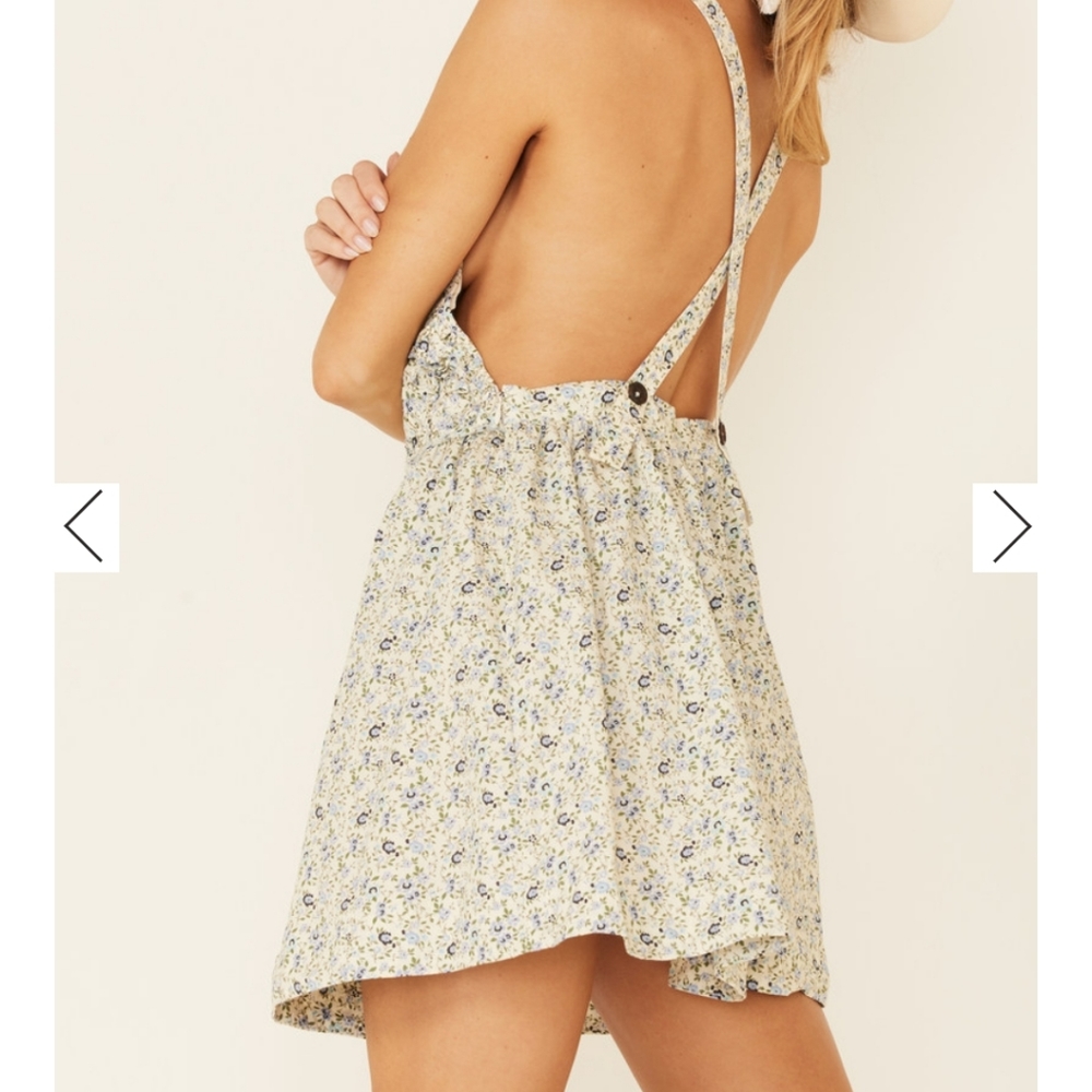 Free People Women's Petunia Cotton Mini Dress Tea Combo Sweet